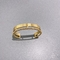 Exclusive designer double ring material stainless steel bracelet 18k gold bangle